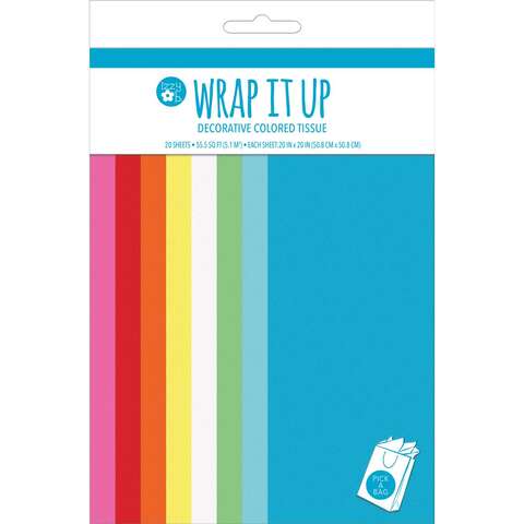 Paper Images Multi-Color Decorative Tissue Paper, Pack of 6