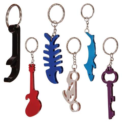 HILLMAN 1 in. D Steel Assorted Bottle Opener Keychain, Pack of 36