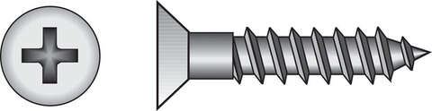 HILLMAN No. 10 X 2 in. L Phillips Zinc-Plated Coarse Wood Screws 100 pk
