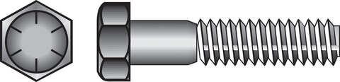 HILLMAN 5/8 in. D X 3 in. L Heat Treated Steel Hex Head Cap Screw 25 pk