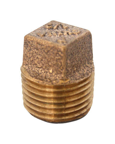 JMF Company 1-1/2 in. MPT Male Red Brass Plug