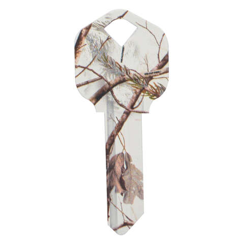 HILLMAN RealTree Snow House/Office Universal Key Blank KW1 Single, Pack of 6