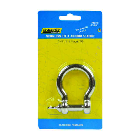 Seachoice Polished Stainless Steel 1 in. L X 3/8 in. W Shackle 1 pk