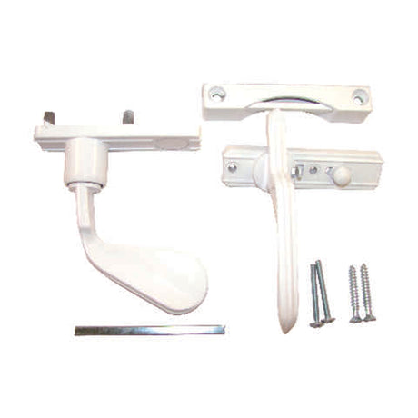 Barton Kramer White White Metal InSwing Latch 1 pk