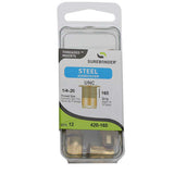 Surebonder Threaded Insert 1/4 in. D X 1/8 in. Steel Rivets Gold 12 pk