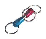 HILLMAN Metal Blue/Pink Valet Keychain