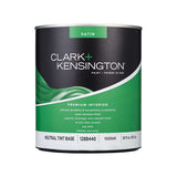 Clark+Kensington Satin Tint Base Neutral Base Paint + Primer Interior 1 qt, Pack of 4
