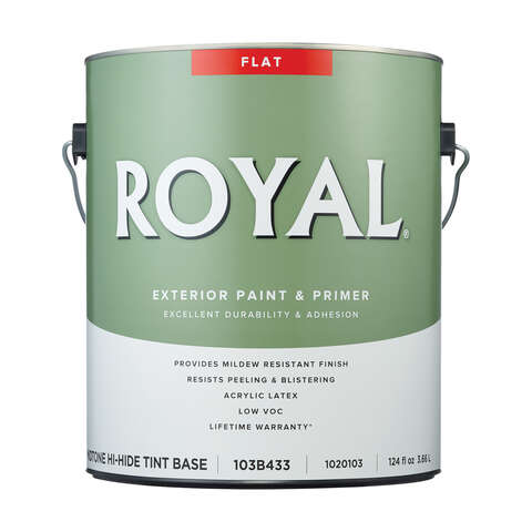 Royal Flat Tint Base Mid-Tone Base Paint Exterior 1 gal, Pack of 4