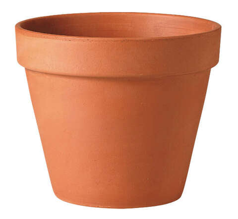 Deroma 4 in. D Clay Standard Planter Terracotta, Pack of 24