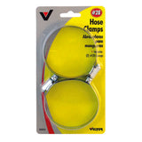 Victor 1-9/16 in to 2-1/4 in. SAE 32 Silver Hose Clamp Stainless Steel Band