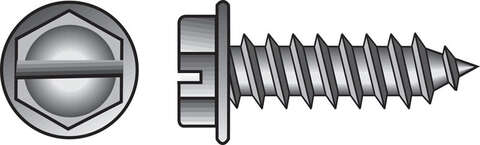 HILLMAN No. 12 X 3/4 in. L Slotted Hex Washer Head Sheet Metal Screws 100 pk