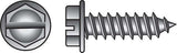 HILLMAN No. 12 X 3/4 in. L Slotted Hex Washer Head Sheet Metal Screws 100 pk