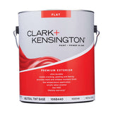 Clark+Kensington Flat Tint Base Neutral Base Exterior Paint and Primer Exterior 1 gal, Pack of 4