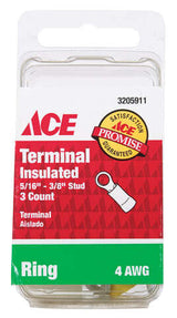 Ace Ring Terminal Blue 3 pk