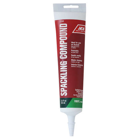 Ace Vinyl Ready to Use White Spackling Compound 5.5 oz, Pack of 12