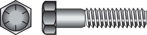 HILLMAN 5/16 in. D X 5 in. L Heat Treated Steel Hex Head Cap Screw 50 pk