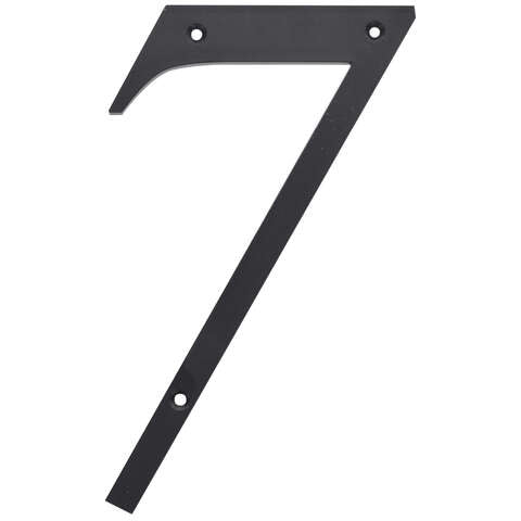 HILLMAN 6 in. Reflective Black Plastic Nail-On Number 7 1 pc, Pack of 3