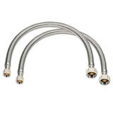 Homewerks 3/8 in. Compression X 1/2 in. D FIP 16 in. Braided Stainless Steel Supply Line