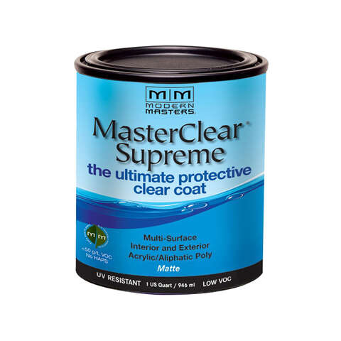 Modern Masters MasterClear Supreme Matte Clear Water-Based Protective Coating 1 qt