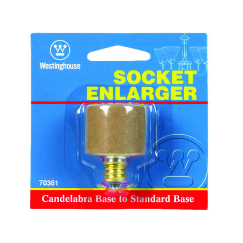 Westinghouse Metal Candelabra to Standard Base Socket Adapter 1 pk