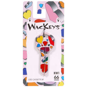 HILLMAN Wackey Hearts House/Office Universal Key Blank KW1 Single, Pack of 6