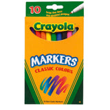 Crayola Classic Assorted Fine Tip Markers 10 pk