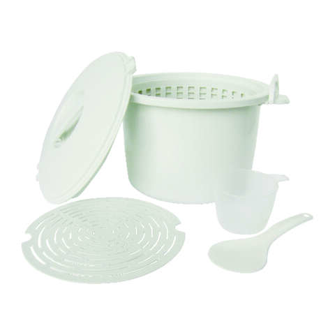 Bene Casa White Plastic Steamer 12 cups