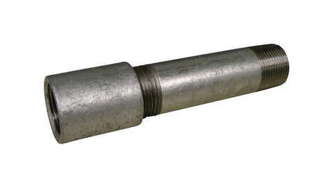 STZ Industries 1/2 in. MPT Galvanized Steel 4 in. L Nipple with Coupling
