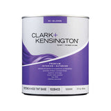 Clark+Kensington High-Gloss Tint Base Mid-Tone Base Premium Paint Exterior and Interior 1 qt, Pack of 4