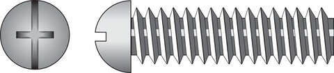 HILLMAN No. 8-32 X 1/2 in. L Combination Round Head Zinc-Plated Steel Machine Screws 100 pk