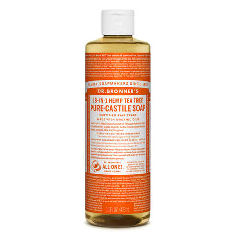 Dr. Bronner's Organic Tea Tree Scent Pure-Castile Liquid Soap 16 oz 1 pk, Pack of 12
