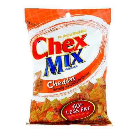 Chex Mix Cheddar Cheese Snack Mix 3.75 oz Bagged, Pack of 8