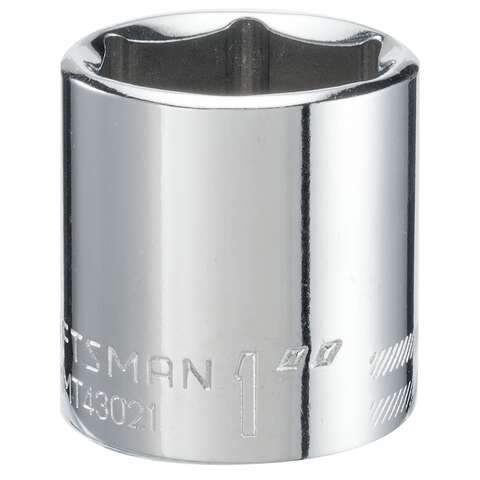 Craftsman 1 in. X 3/8 in. drive SAE 6 Point Shallow Shallow Socket 1 pc
