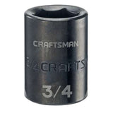 Craftsman 3/4 in. X 1/2 in. drive SAE 6 Point Shallow Impact Socket 1 pc