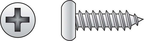 HILLMAN No. 8 X 1/2 in. L Phillips Pan Head Sheet Metal Screws 100 pk