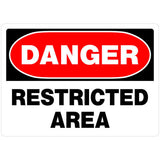 HILLMAN English White Danger Sign 10 in. H X 14 in. W, Pack of 6