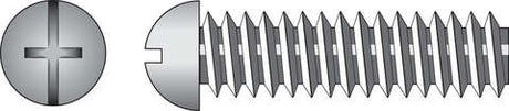 HILLMAN No. 8-32 X 2 in. L Combination Round Head Zinc-Plated Steel Machine Screws 100 pk