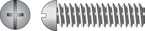 HILLMAN No. 8-32 X 2 in. L Combination Round Head Zinc-Plated Steel Machine Screws 100 pk