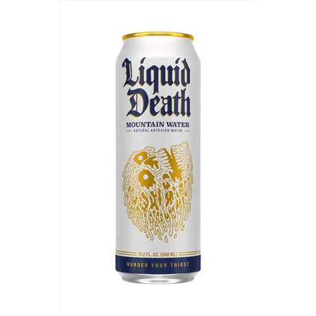 Liquid Death Mountain Water Spring Water 19.2 oz 1 pk, Pack of 24