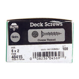 HILLMAN No. 6 Ga. X 2 in. L Gray Phillips Bugle Head Deck Screws 100 pk