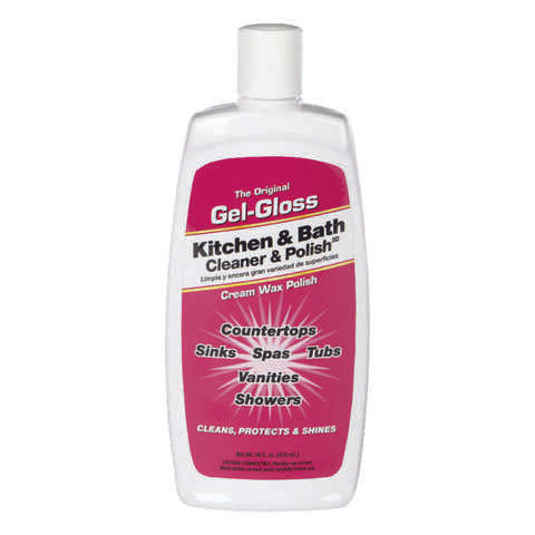 Gel-Gloss No Scent Kitchen and Bathroom Cleaner Liquid 16 fl. oz., Pack of 12