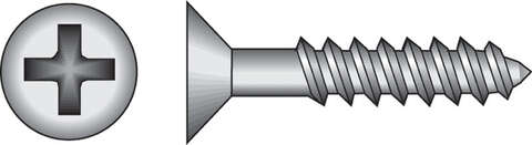 HILLMAN No. 6 X 1-1/2 in. L Phillips Black Phosphate Twin Thread Cabinet Screws 100 pk