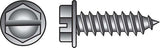 HILLMAN No. 12 X 1-1/2 in. L Slotted Hex Head Sheet Metal Screws 100 pk