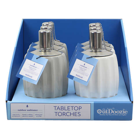 Outdoozie Ceramic 6.89 in. Contour Tabletop Torch 6 pc, Pack of 6