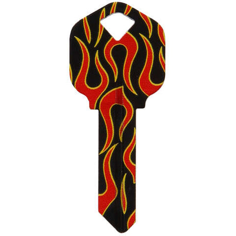HILLMAN Wackey Flames House/Office Universal Key Blank KW1 Single, Pack of 6