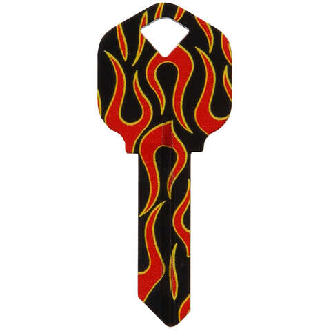 HILLMAN Wackey Flames House/Office Universal Key Blank KW1 Single, Pack of 6
