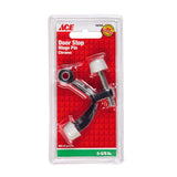 Ace 2-5/8 in. W Metal Chrome Black Hinge Pin Door Stop Mounts to door and wall, Pack of 5