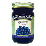 Dillman Farm All Natural Blueberry Preserves 16 oz Jar, Pack of 6