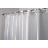 iDesign 54 in. H X 78 in. W White Carlton Shower Curtain Polyester