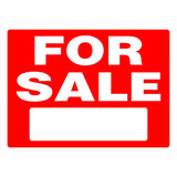 HILLMAN English Red For Sale Sign 18 in. H X 24 in. W, Pack of 6